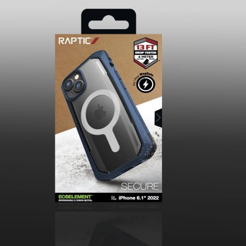 Raptic X-Doria Secure Case etui iPhone 14 z MagSafe pancerny pokrowiec niebieski Raptic X-Doria Secure Case etui iPhone 14 z MagSafe pancerny pokrowiec niebieski