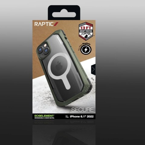 Raptic X-Doria Secure Case etui iPhone 14 z MagSafe pancerny pokrowiec zielony Raptic X-Doria Secure Case etui iPhone 14 z MagSafe pancerny pokrowiec zielony