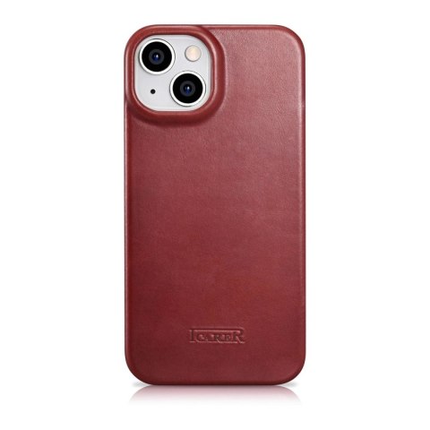 ICarer CE Oil Wax Premium Leather Folio Case skórzane etui iPhone 14 z klapką magnetyczne MagSafe czerwony (AKI14220705-RD) ICarer CE Oil Wax Premium Leather Folio Case skórzane etui iPhone 14 z klapką magnetyczne MagSafe czerwony (AKI14220705-RD)