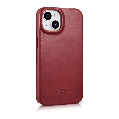 ICarer CE Oil Wax Premium Leather Folio Case skórzane etui iPhone 14 z klapką magnetyczne MagSafe czerwony (AKI14220705-RD) ICarer CE Oil Wax Premium Leather Folio Case skórzane etui iPhone 14 z klapką magnetyczne MagSafe czerwony (AKI14220705-RD)