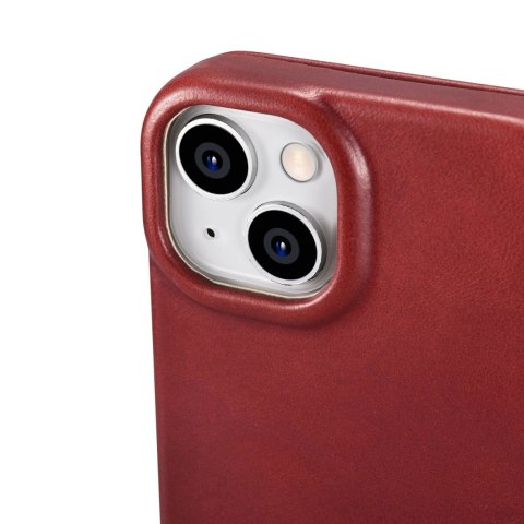 ICarer CE Oil Wax Premium Leather Folio Case skórzane etui iPhone 14 z klapką magnetyczne MagSafe czerwony (AKI14220705-RD) ICarer CE Oil Wax Premium Leather Folio Case skórzane etui iPhone 14 z klapką magnetyczne MagSafe czerwony (AKI14220705-RD)