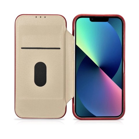 ICarer CE Oil Wax Premium Leather Folio Case skórzane etui iPhone 14 z klapką magnetyczne MagSafe czerwony (AKI14220705-RD) ICarer CE Oil Wax Premium Leather Folio Case skórzane etui iPhone 14 z klapką magnetyczne MagSafe czerwony (AKI14220705-RD)