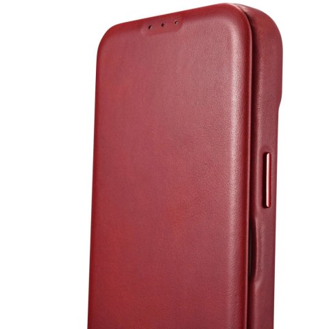 ICarer CE Oil Wax Premium Leather Folio Case skórzane etui iPhone 14 z klapką magnetyczne MagSafe czerwony (AKI14220705-RD) ICarer CE Oil Wax Premium Leather Folio Case skórzane etui iPhone 14 z klapką magnetyczne MagSafe czerwony (AKI14220705-RD)