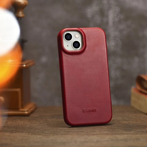 ICarer CE Oil Wax Premium Leather Folio Case skórzane etui iPhone 14 z klapką magnetyczne MagSafe czerwony (AKI14220705-RD) ICarer CE Oil Wax Premium Leather Folio Case skórzane etui iPhone 14 z klapką magnetyczne MagSafe czerwony (AKI14220705-RD)
