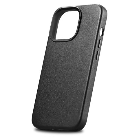 ICarer Case Leather pokrowiec etui z naturalnej skóry do iPhone 14 Pro Max czarny (WMI14220708-BK) (kompatybilne z MagSafe) ICarer Case Leather pokrowiec etui z naturalnej skóry do iPhone 14 Pro Max czarny (WMI14220708-BK) (kompatybilne z MagSafe)