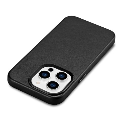 ICarer Case Leather pokrowiec etui z naturalnej skóry do iPhone 14 Pro Max czarny (WMI14220708-BK) (kompatybilne z MagSafe) ICarer Case Leather pokrowiec etui z naturalnej skóry do iPhone 14 Pro Max czarny (WMI14220708-BK) (kompatybilne z MagSafe)
