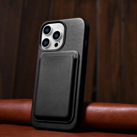 ICarer Case Leather pokrowiec etui z naturalnej skóry do iPhone 14 Pro Max czarny (WMI14220708-BK) (kompatybilne z MagSafe) ICarer Case Leather pokrowiec etui z naturalnej skóry do iPhone 14 Pro Max czarny (WMI14220708-BK) (kompatybilne z MagSafe)