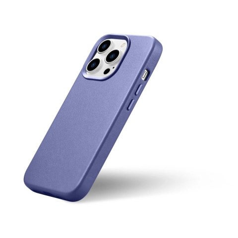 ICarer Case Leather pokrowiec etui z naturalnej skóry do iPhone 14 Pro Max jasnofioletowy (WMI14220708-LP) (kompatybilne z MagSa ICarer Case Leather pokrowiec etui z naturalnej skóry do iPhone 14 Pro Max jasnofioletowy (WMI14220708-LP) (kompatybilne z MagSa