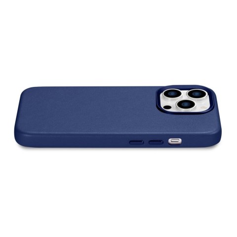 ICarer Case Leather pokrowiec etui z naturalnej skóry do iPhone 14 Pro niebieski (WMI14220706-BU) (kompatybilne z MagSafe) ICarer Case Leather pokrowiec etui z naturalnej skóry do iPhone 14 Pro niebieski (WMI14220706-BU) (kompatybilne z MagSafe)