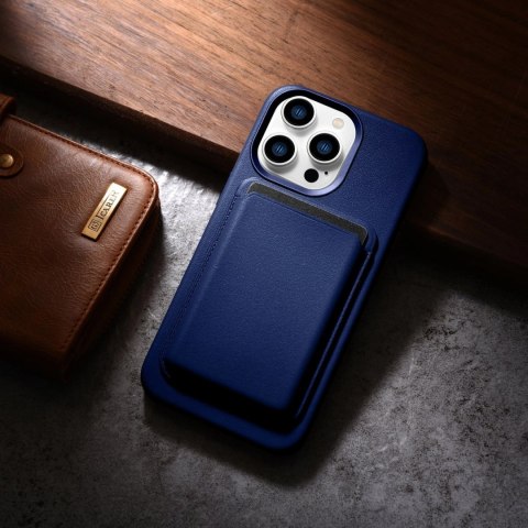 ICarer Case Leather pokrowiec etui z naturalnej skóry do iPhone 14 Pro niebieski (WMI14220706-BU) (kompatybilne z MagSafe) ICarer Case Leather pokrowiec etui z naturalnej skóry do iPhone 14 Pro niebieski (WMI14220706-BU) (kompatybilne z MagSafe)