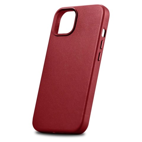ICarer Case Leather pokrowiec etui z naturalnej skóry do iPhone 14 czerwony (WMI14220705-RD) (kompatybilne z MagSafe) ICarer Case Leather pokrowiec etui z naturalnej skóry do iPhone 14 czerwony (WMI14220705-RD) (kompatybilne z MagSafe)