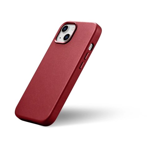 ICarer Case Leather pokrowiec etui z naturalnej skóry do iPhone 14 czerwony (WMI14220705-RD) (kompatybilne z MagSafe) ICarer Case Leather pokrowiec etui z naturalnej skóry do iPhone 14 czerwony (WMI14220705-RD) (kompatybilne z MagSafe)
