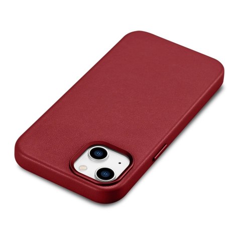 ICarer Case Leather pokrowiec etui z naturalnej skóry do iPhone 14 czerwony (WMI14220705-RD) (kompatybilne z MagSafe) ICarer Case Leather pokrowiec etui z naturalnej skóry do iPhone 14 czerwony (WMI14220705-RD) (kompatybilne z MagSafe)