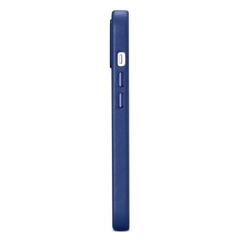 ICarer Case Leather pokrowiec etui z naturalnej skóry do iPhone 14 niebieski (WMI14220705-BU) (kompatybilne z MagSafe)