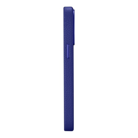 ICarer Litchi Premium Leather Case skórzane etui iPhone 14 Pro Max magnetyczne z MagSafe ciemnoniebieski (WMI14220712-DB)