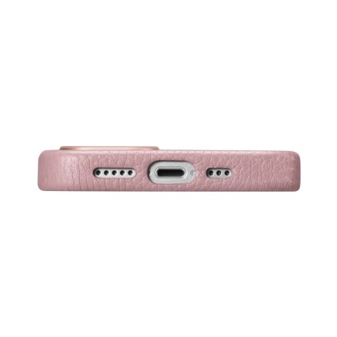 ICarer Litchi Premium Leather Case skórzane etui iPhone 14 magnetyczne z MagSafe różowy (WMI14220709-PK) ICarer Litchi Premium Leather Case skórzane etui iPhone 14 magnetyczne z MagSafe różowy (WMI14220709-PK)