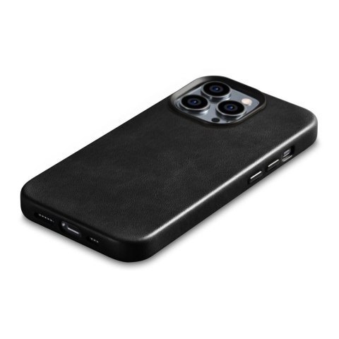 ICarer Oil Wax Premium Leather Case skórzane etui iPhone 14 Pro Max magnetyczne z MagSafe czarny (WMI14220704-BK) ICarer Oil Wax Premium Leather Case skórzane etui iPhone 14 Pro Max magnetyczne z MagSafe czarny (WMI14220704-BK)