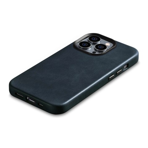 ICarer Oil Wax Premium Leather Case skórzane etui iPhone 14 Pro magnetyczne z MagSafe ciemnoniebieski (WMI14220702-BU) ICarer Oil Wax Premium Leather Case skórzane etui iPhone 14 Pro magnetyczne z MagSafe ciemnoniebieski (WMI14220702-BU)