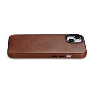 ICarer Oil Wax Premium Leather Case skórzane etui iPhone 14 magnetyczne z MagSafe brązowy (WMI14220701-RB)