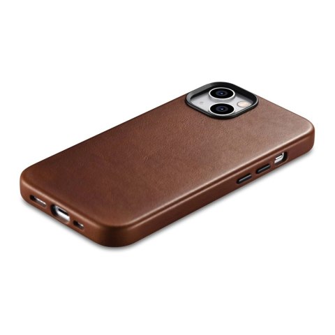 ICarer Oil Wax Premium Leather Case skórzane etui iPhone 14 magnetyczne z MagSafe brązowy (WMI14220701-RB) ICarer Oil Wax Premium Leather Case skórzane etui iPhone 14 magnetyczne z MagSafe brązowy (WMI14220701-RB)