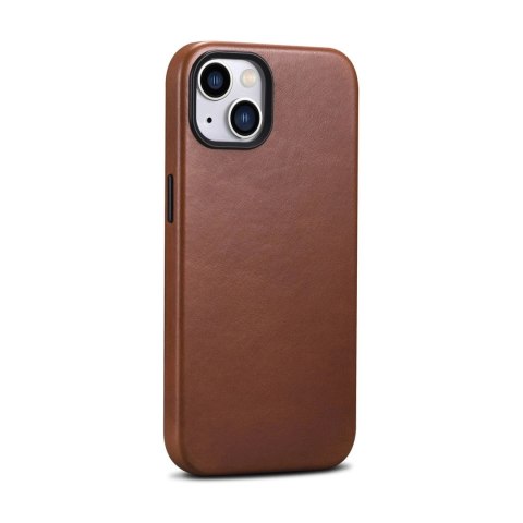 ICarer Oil Wax Premium Leather Case skórzane etui iPhone 14 magnetyczne z MagSafe brązowy (WMI14220701-RB) ICarer Oil Wax Premium Leather Case skórzane etui iPhone 14 magnetyczne z MagSafe brązowy (WMI14220701-RB)