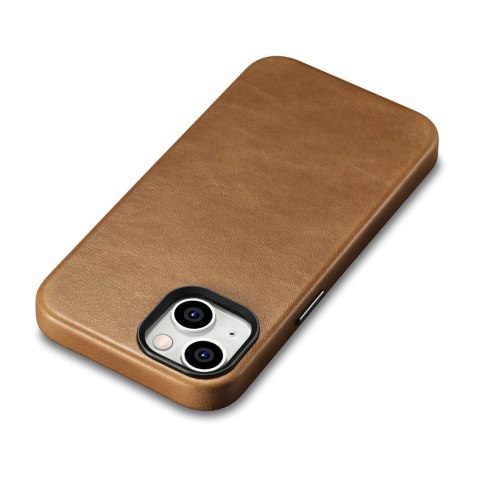 ICarer Oil Wax Premium Leather Case skórzane etui iPhone 14 magnetyczne z MagSafe brązowy (WMI14220701-TN) ICarer Oil Wax Premium Leather Case skórzane etui iPhone 14 magnetyczne z MagSafe brązowy (WMI14220701-TN)