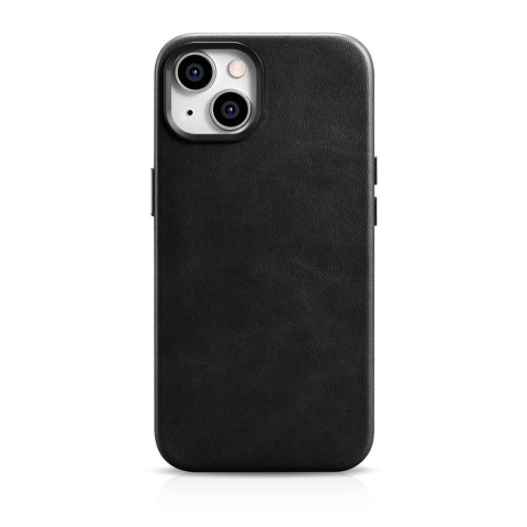ICarer Oil Wax Premium Leather Case skórzane etui iPhone 14 magnetyczne z MagSafe czarny (WMI14220701-BK) ICarer Oil Wax Premium Leather Case skórzane etui iPhone 14 magnetyczne z MagSafe czarny (WMI14220701-BK)