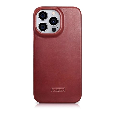 ICarer CE Oil Wax Premium Leather Folio Case skórzane etui iPhone 14 Pro Max z klapką magnetyczne MagSafe czerwony (AKI14220708- ICarer CE Oil Wax Premium Leather Folio Case skórzane etui iPhone 14 Pro Max z klapką magnetyczne MagSafe czerwony (AKI14220708-