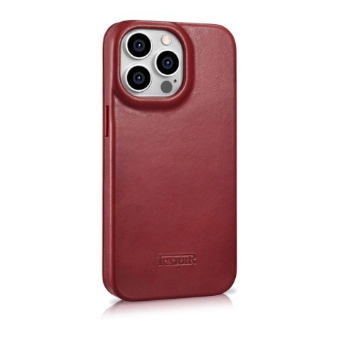 ICarer CE Oil Wax Premium Leather Folio Case skórzane etui iPhone 14 Pro Max z klapką magnetyczne MagSafe czerwony (AKI14220708- ICarer CE Oil Wax Premium Leather Folio Case skórzane etui iPhone 14 Pro Max z klapką magnetyczne MagSafe czerwony (AKI14220708-