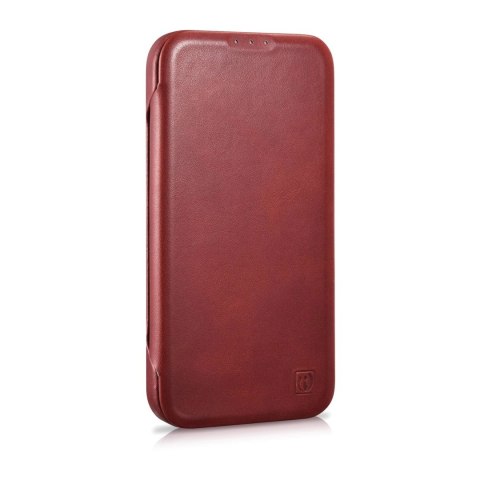 ICarer CE Oil Wax Premium Leather Folio Case skórzane etui iPhone 14 Pro Max z klapką magnetyczne MagSafe czerwony (AKI14220708- ICarer CE Oil Wax Premium Leather Folio Case skórzane etui iPhone 14 Pro Max z klapką magnetyczne MagSafe czerwony (AKI14220708-