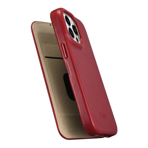 ICarer CE Oil Wax Premium Leather Folio Case skórzane etui iPhone 14 Pro Max z klapką magnetyczne MagSafe czerwony (AKI14220708- ICarer CE Oil Wax Premium Leather Folio Case skórzane etui iPhone 14 Pro Max z klapką magnetyczne MagSafe czerwony (AKI14220708-