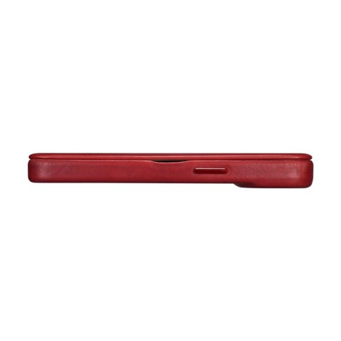 ICarer CE Oil Wax Premium Leather Folio Case skórzane etui iPhone 14 Pro Max z klapką magnetyczne MagSafe czerwony (AKI14220708- ICarer CE Oil Wax Premium Leather Folio Case skórzane etui iPhone 14 Pro Max z klapką magnetyczne MagSafe czerwony (AKI14220708-