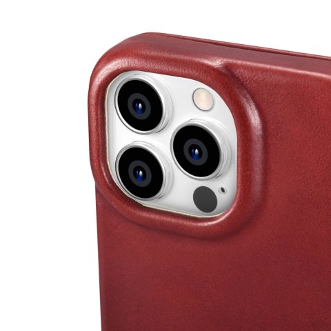 ICarer CE Oil Wax Premium Leather Folio Case skórzane etui iPhone 14 Pro Max z klapką magnetyczne MagSafe czerwony (AKI14220708- ICarer CE Oil Wax Premium Leather Folio Case skórzane etui iPhone 14 Pro Max z klapką magnetyczne MagSafe czerwony (AKI14220708-