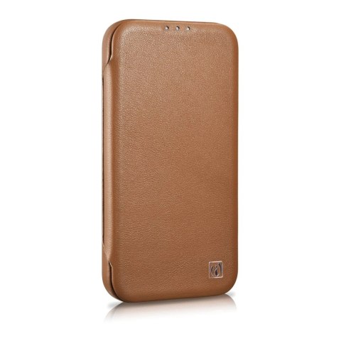 ICarer CE Premium Leather Folio Case skórzane etui iPhone 14 z klapką magnetyczne MagSafe brązowy (WMI14220713-BN) ICarer CE Premium Leather Folio Case skórzane etui iPhone 14 z klapką magnetyczne MagSafe brązowy (WMI14220713-BN)