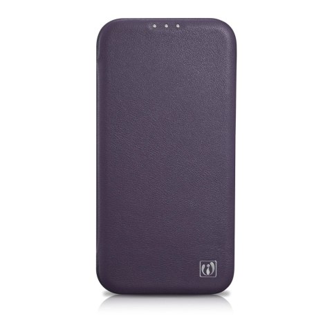 ICarer CE Premium Leather Folio Case skórzane etui iPhone 14 z klapką magnetyczne MagSafe ciemnofioletowy (WMI14220713-DP) ICarer CE Premium Leather Folio Case skórzane etui iPhone 14 z klapką magnetyczne MagSafe ciemnofioletowy (WMI14220713-DP)