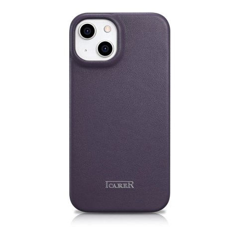 ICarer CE Premium Leather Folio Case skórzane etui iPhone 14 z klapką magnetyczne MagSafe ciemnofioletowy (WMI14220713-DP) ICarer CE Premium Leather Folio Case skórzane etui iPhone 14 z klapką magnetyczne MagSafe ciemnofioletowy (WMI14220713-DP)