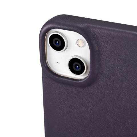 ICarer CE Premium Leather Folio Case skórzane etui iPhone 14 z klapką magnetyczne MagSafe ciemnofioletowy (WMI14220713-DP) ICarer CE Premium Leather Folio Case skórzane etui iPhone 14 z klapką magnetyczne MagSafe ciemnofioletowy (WMI14220713-DP)