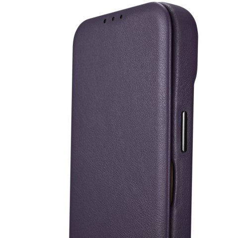 ICarer CE Premium Leather Folio Case skórzane etui iPhone 14 z klapką magnetyczne MagSafe ciemnofioletowy (WMI14220713-DP) ICarer CE Premium Leather Folio Case skórzane etui iPhone 14 z klapką magnetyczne MagSafe ciemnofioletowy (WMI14220713-DP)