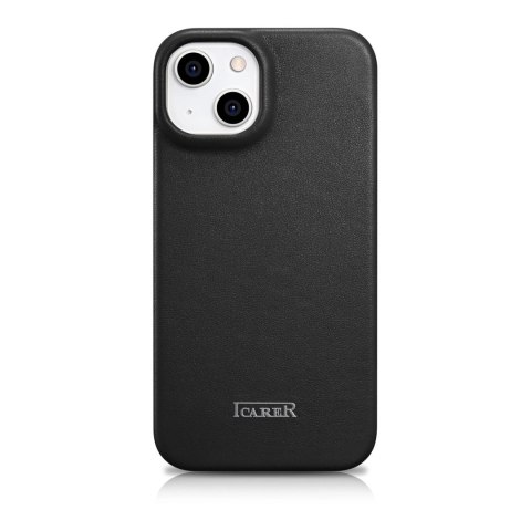 ICarer CE Premium Leather Folio Case skórzane etui iPhone 14 z klapką magnetyczne MagSafe czarny (WMI14220713-BK) ICarer CE Premium Leather Folio Case skórzane etui iPhone 14 z klapką magnetyczne MagSafe czarny (WMI14220713-BK)