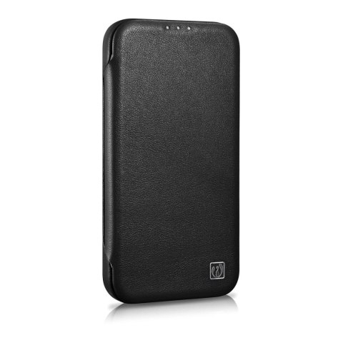 ICarer CE Premium Leather Folio Case skórzane etui iPhone 14 z klapką magnetyczne MagSafe czarny (WMI14220713-BK) ICarer CE Premium Leather Folio Case skórzane etui iPhone 14 z klapką magnetyczne MagSafe czarny (WMI14220713-BK)