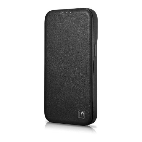 ICarer CE Premium Leather Folio Case skórzane etui iPhone 14 z klapką magnetyczne MagSafe czarny (WMI14220713-BK) ICarer CE Premium Leather Folio Case skórzane etui iPhone 14 z klapką magnetyczne MagSafe czarny (WMI14220713-BK)