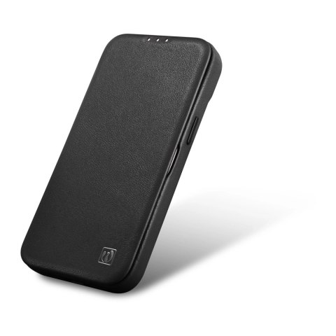 ICarer CE Premium Leather Folio Case skórzane etui iPhone 14 z klapką magnetyczne MagSafe czarny (WMI14220713-BK) ICarer CE Premium Leather Folio Case skórzane etui iPhone 14 z klapką magnetyczne MagSafe czarny (WMI14220713-BK)