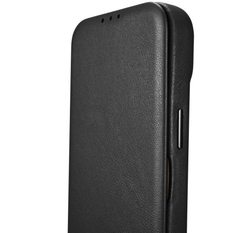 ICarer CE Premium Leather Folio Case skórzane etui iPhone 14 z klapką magnetyczne MagSafe czarny (WMI14220713-BK) ICarer CE Premium Leather Folio Case skórzane etui iPhone 14 z klapką magnetyczne MagSafe czarny (WMI14220713-BK)