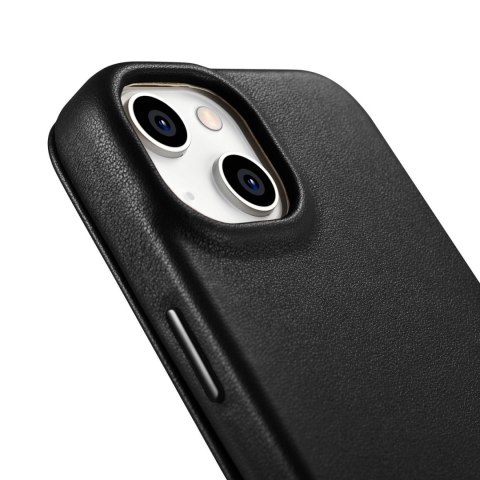 ICarer CE Premium Leather Folio Case skórzane etui iPhone 14 z klapką magnetyczne MagSafe czarny (WMI14220713-BK) ICarer CE Premium Leather Folio Case skórzane etui iPhone 14 z klapką magnetyczne MagSafe czarny (WMI14220713-BK)
