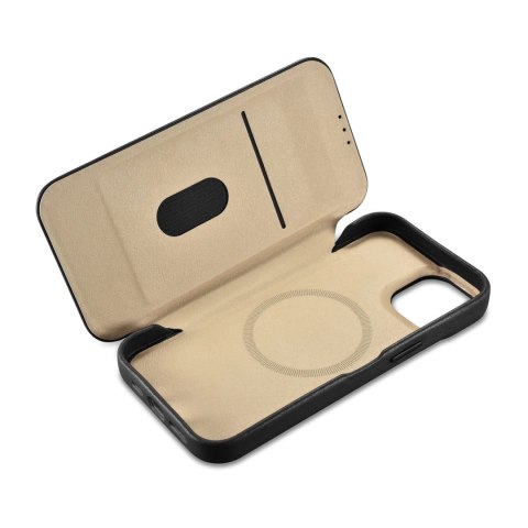 ICarer CE Premium Leather Folio Case skórzane etui iPhone 14 z klapką magnetyczne MagSafe czarny (WMI14220713-BK) ICarer CE Premium Leather Folio Case skórzane etui iPhone 14 z klapką magnetyczne MagSafe czarny (WMI14220713-BK)