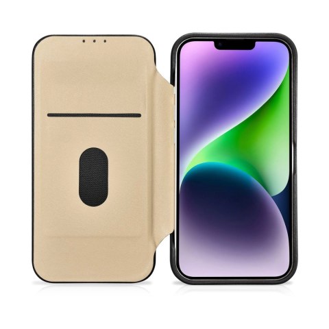 ICarer CE Premium Leather Folio Case skórzane etui iPhone 14 z klapką magnetyczne MagSafe czarny (WMI14220713-BK) ICarer CE Premium Leather Folio Case skórzane etui iPhone 14 z klapką magnetyczne MagSafe czarny (WMI14220713-BK)