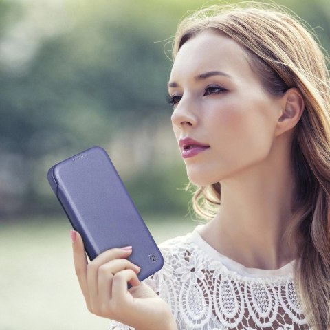 ICarer CE Premium Leather Folio Case skórzane etui iPhone 14 z klapką magnetyczne MagSafe jasnofioletowy (WMI14220713-LP)