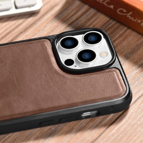ICarer Leather Oil Wax etui iPhone 14 Pro Max skórzany pokrowiec brązowe (WMI14220720-BN) ICarer Leather Oil Wax etui iPhone 14 Pro Max skórzany pokrowiec brązowe (WMI14220720-BN)