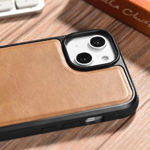ICarer Leather Oil Wax etui pokryte naturalną skórą do iPhone 14 Plus brązowy (WMI14220719-TN) ICarer Leather Oil Wax etui pokryte naturalną skórą do iPhone 14 Plus brązowy (WMI14220719-TN)