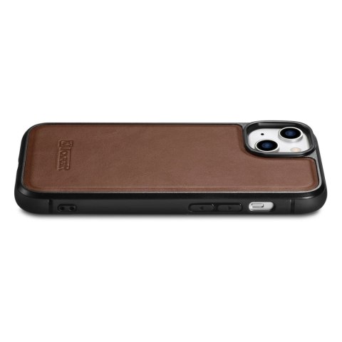 ICarer Leather Oil Wax etui pokryte naturalną skórą do iPhone 14 brązowy (WMI14220717-BN) ICarer Leather Oil Wax etui pokryte naturalną skórą do iPhone 14 brązowy (WMI14220717-BN)